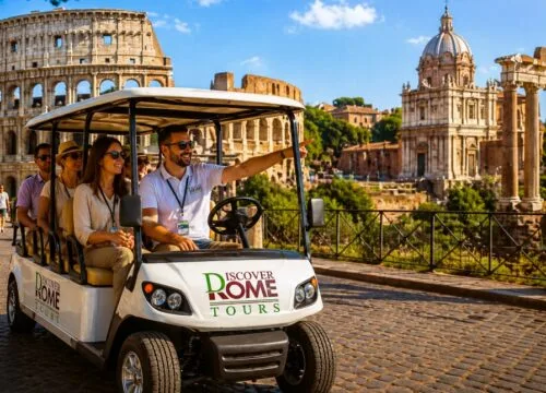 City Golf Cart Tour at Night With Free Pickup