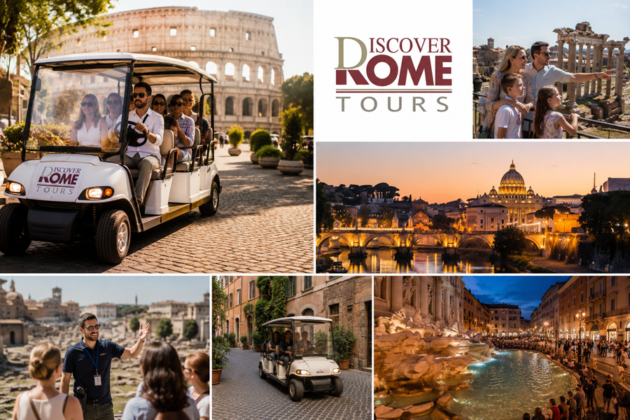 Family friendly Rome golf cart tour near famous landmarks