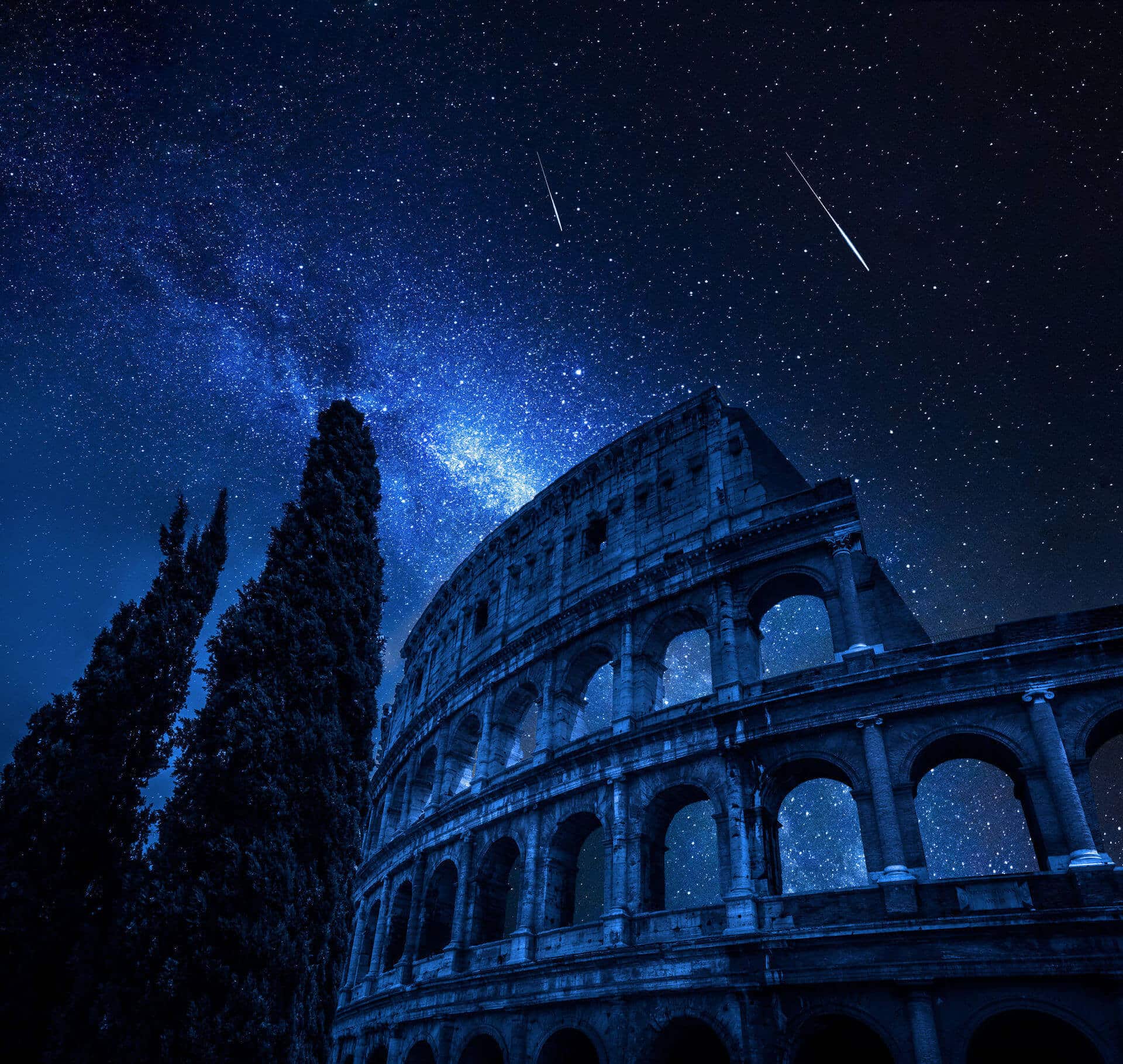 Colosseum by night with Underground Access and Arena Floor