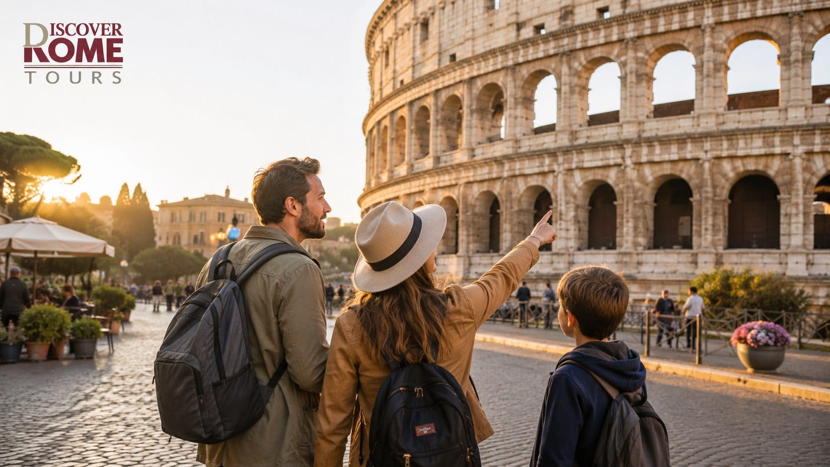 discover_rome_tours_- people are around the colosseum