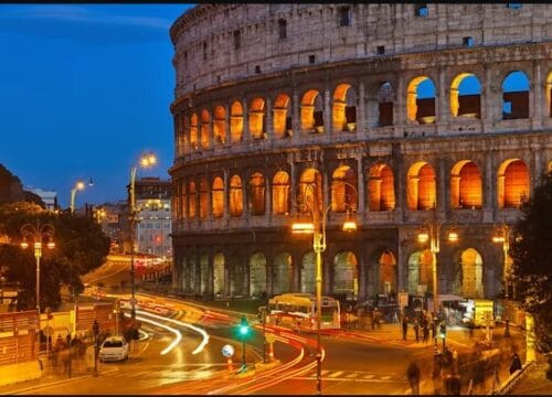 Colosseum by night with Underground Access and Arena Floor