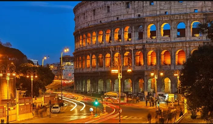 Colosseum by night with Underground Access and Arena Floor